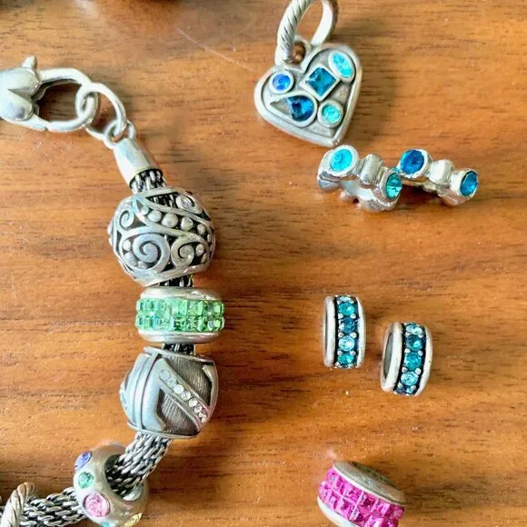 PRICE DROP! Brighton Collectibles Charm Bracelet & 18 charms - Picture 4 of 5